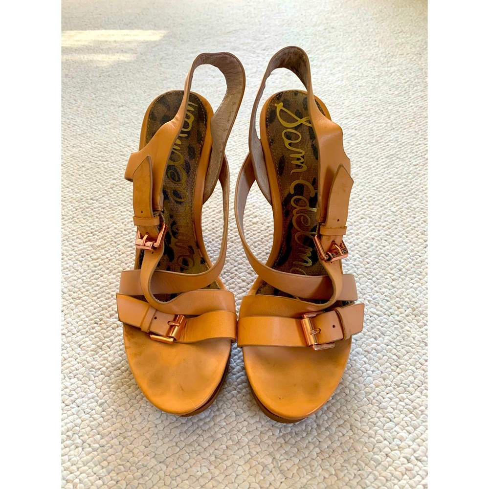 Sam Edelman Nude & Rose Gold Wedges